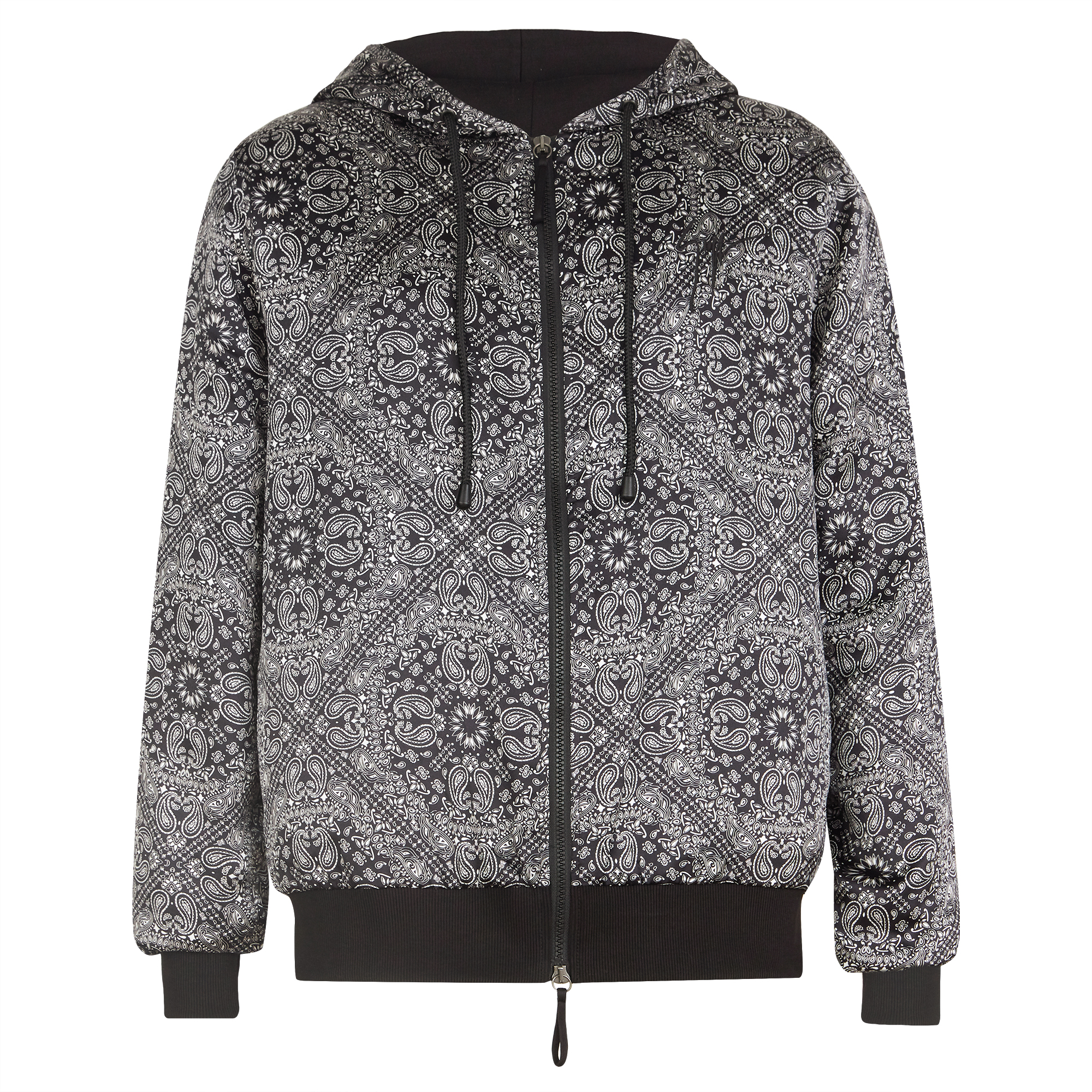 Giuseppe Zanotti Paisley Print Hooded Jacket In Multicolor