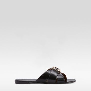 サンダル・ミュール Blahir Flat Sandals - Giuseppe Zanotti - Leather - Brown Giuseppe Zanotti Blahir Flat Sandals - Leather - Brown