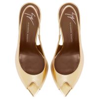 ペリーコ TEA10 ANELLI FIBBIA OPEN TOE INTRIIGO OPEN TOE 90: Pumps Gold | Giuseppe Zanotti