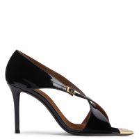 INTRIIGO CROISÉE CRYSTAL 90: Sandals Black | Giuseppe Zanotti