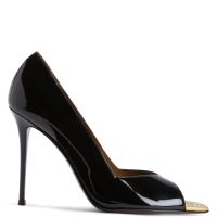 INTRIIGO CRYSTAL OPEN-TOE 105: Pumps Black | Giuseppe Zanotti