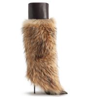 giuseppe zanotti ムートンブーツ hedi エディスタイル LIA BOOT 105: Boots Brown | Giuseppe Zanotti