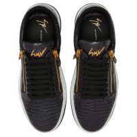 スニーカー GIUSEPPE ZANOTTI Men Sneakers RM50000002 Grey Giuseppe Zanotti London Double Zip Grey Suede High Top