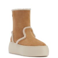 GZ LEAGUE FUR BOOTIE: Mid top sneakers Beige | Giuseppe Zanotti