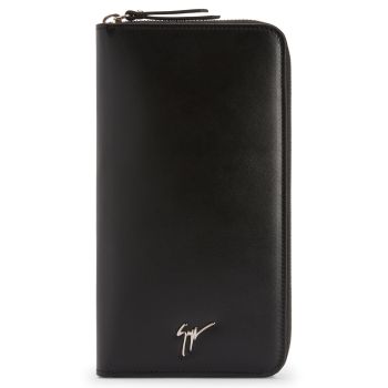 小物 eauk LEATHER LONG WALLET BLACK SAMUEL: Wallets Black | Giuseppe Zanotti