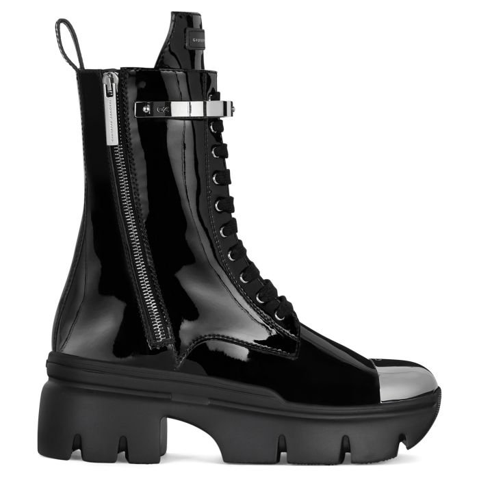 metal combat boots