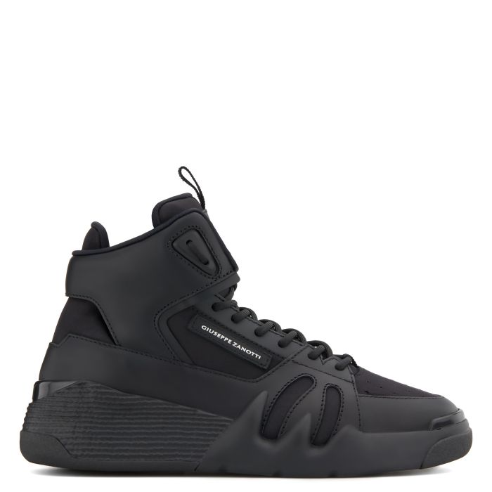 all black high top basketball shoes