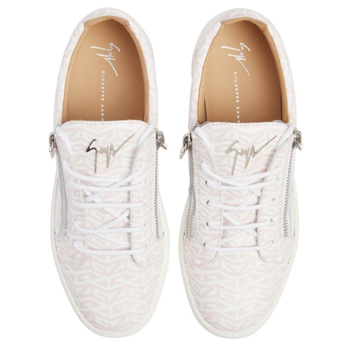 FRANKIE MONOGRAM - White - Low top sneakers
