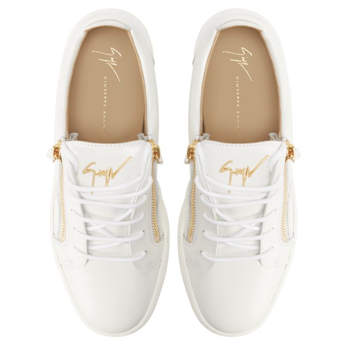 FRANKIE - White - Low-top sneakers