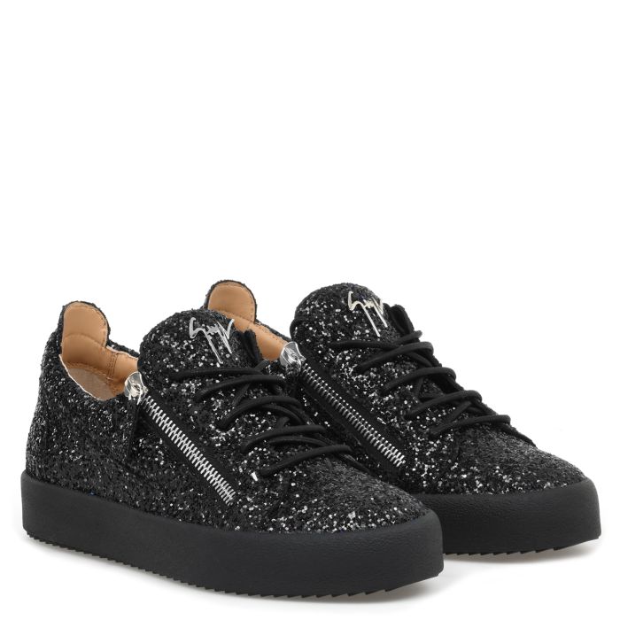 Giuseppe Zanotti High-Top Sneakers KRISS glitter Logo silver online  shopping - mybudapester.com