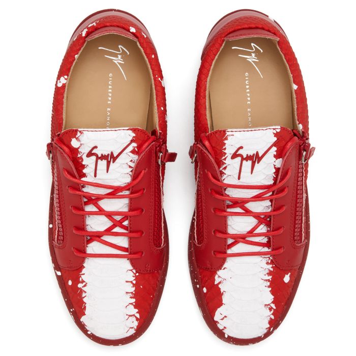 men's red giuseppe sneakers