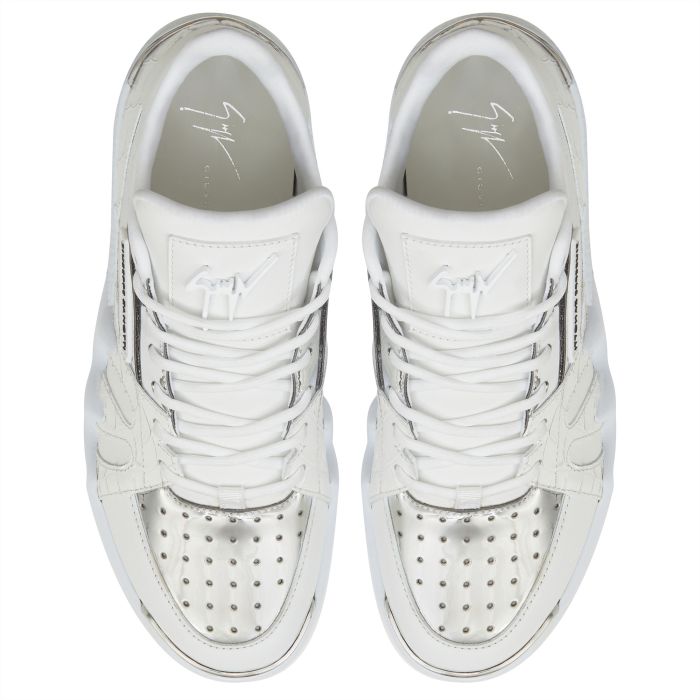 zanotti silver sneakers