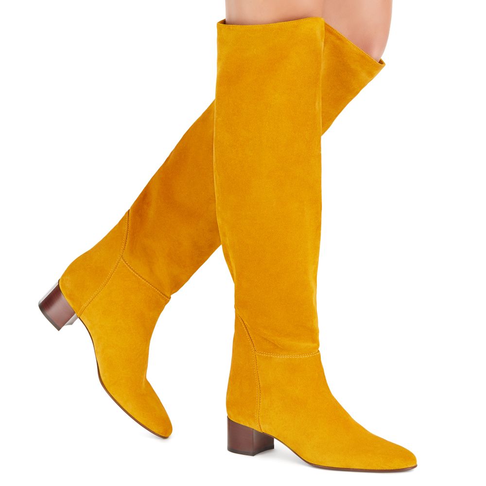 zanotti boots yellow