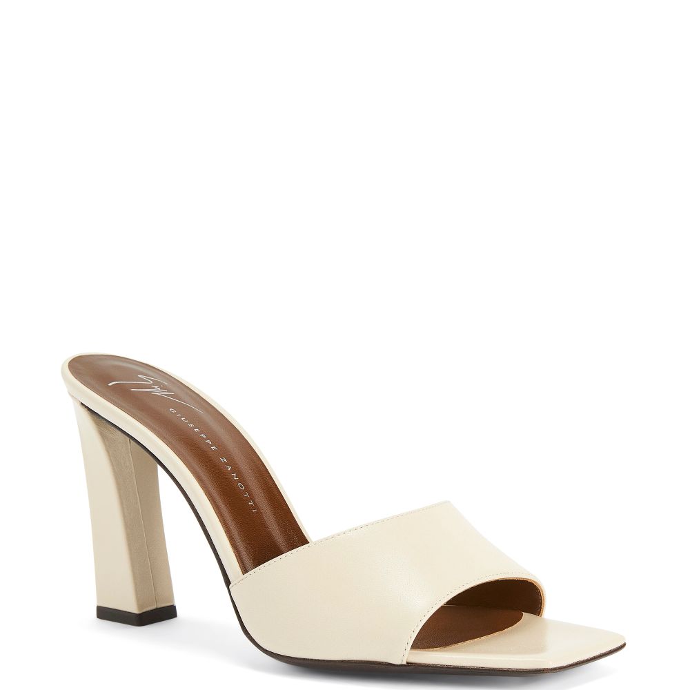 TALIA MULE 90: Sandals Beige | Giuseppe Zanotti