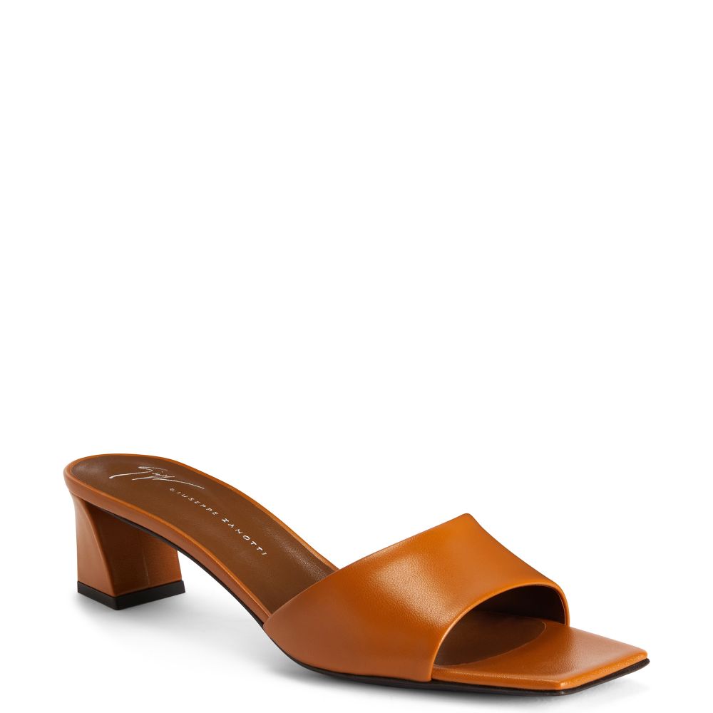 TALIA MULE 45: Sandals Orange | Giuseppe Zanotti
