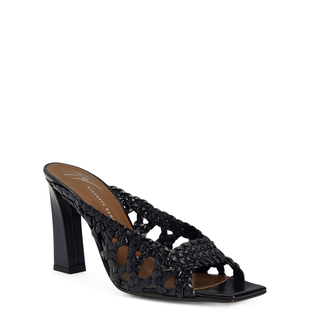 GZ MYA CAGE 90: Sandals Black | Giuseppe Zanotti