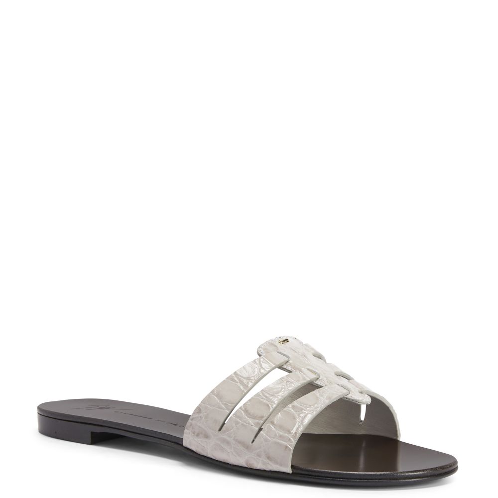 ADHELINE: Flats Grey | Giuseppe Zanotti