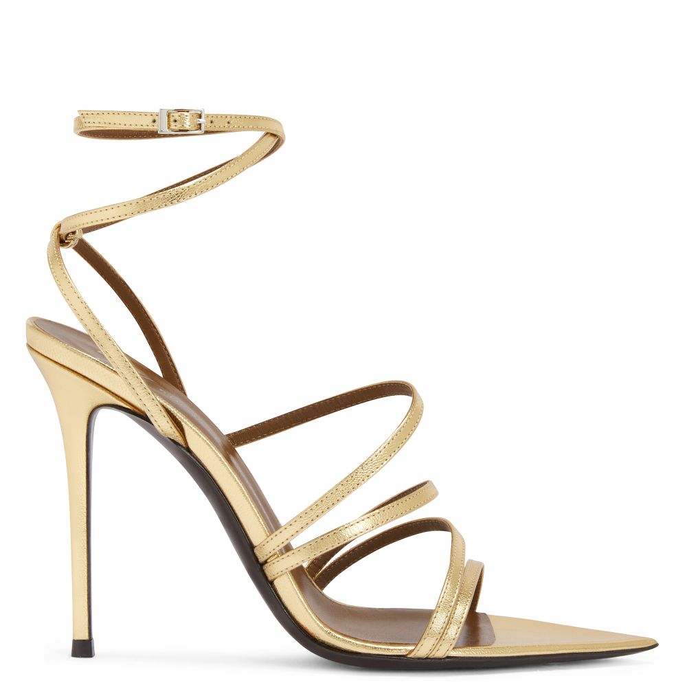 INTRIIGO CLAIRE 105: Sandals Gold | Giuseppe Zanotti