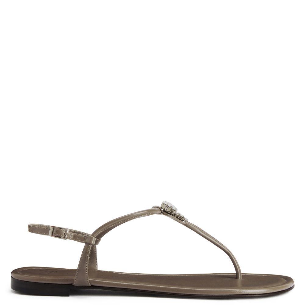 ANYELLE: Flats Grey | Giuseppe Zanotti