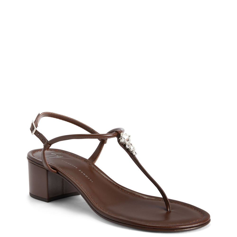 MOONLIE 40: Sandals Brown | Giuseppe Zanotti