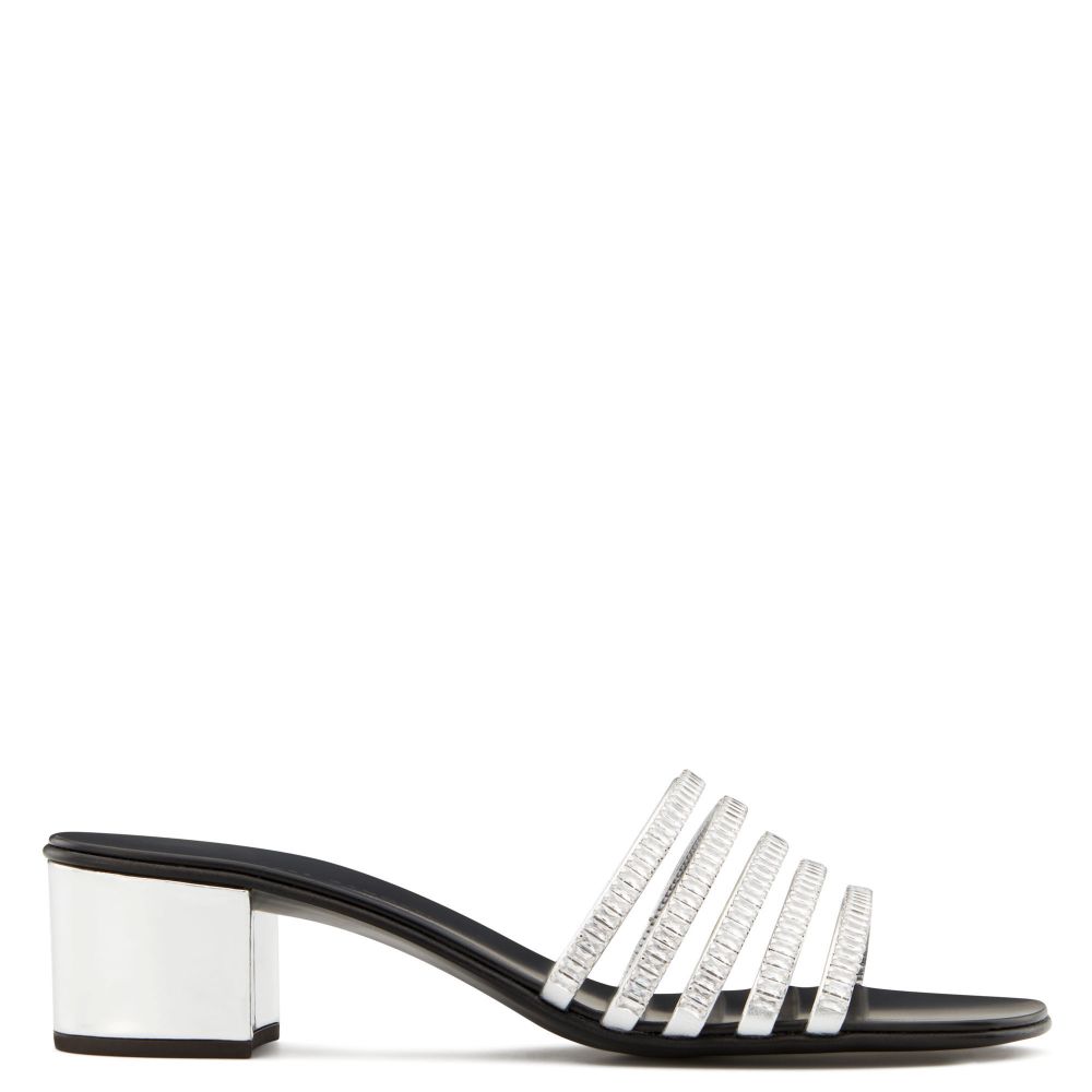 giuseppe zanotti silver sandals