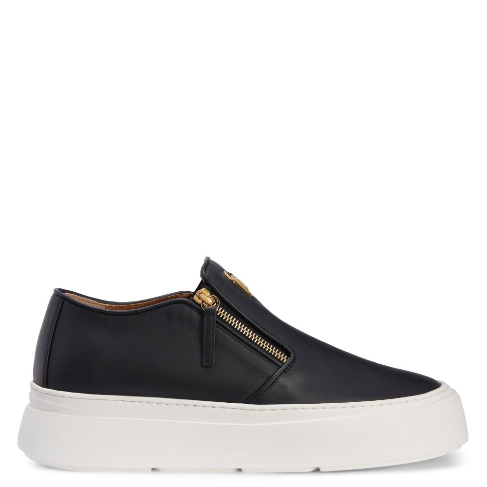 GZ MIKE ZIP: Slip ons Preto | Giuseppe Zanotti