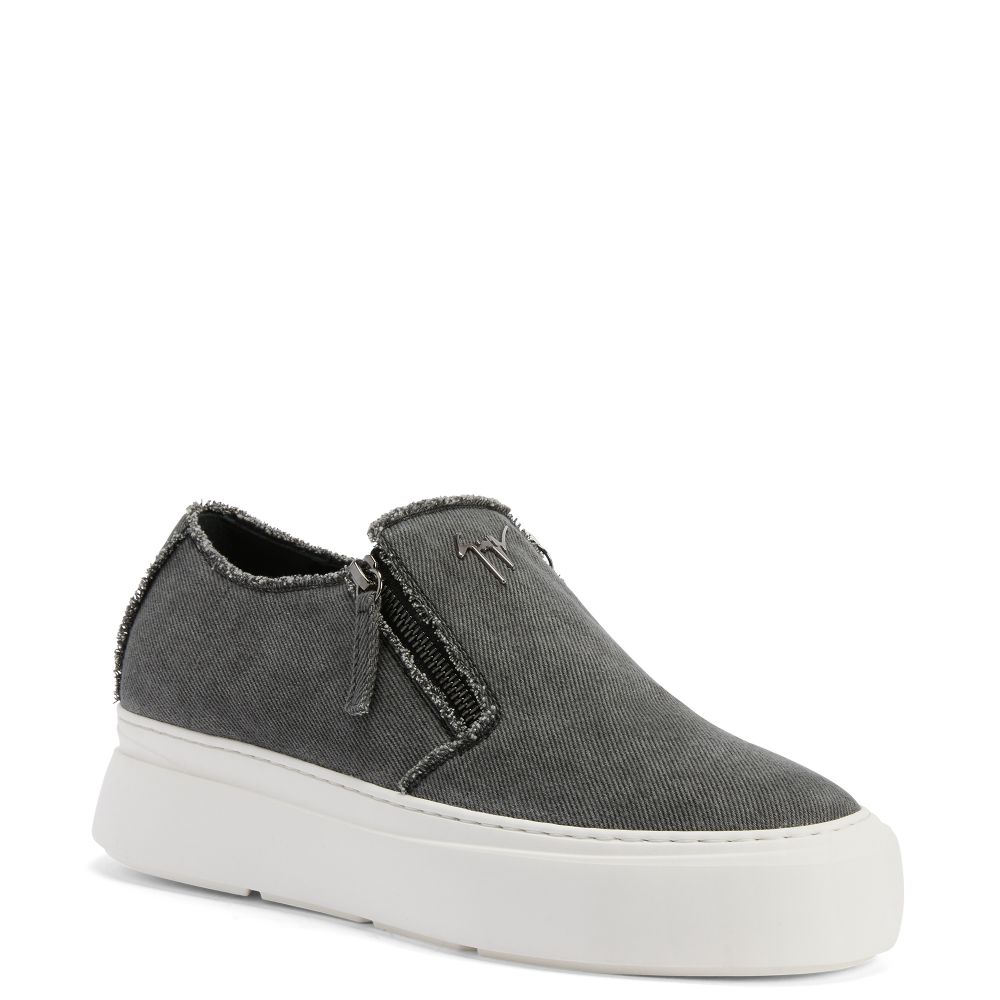 GZ MIKE ZIP: Slip-on Grey | Giuseppe Zanotti