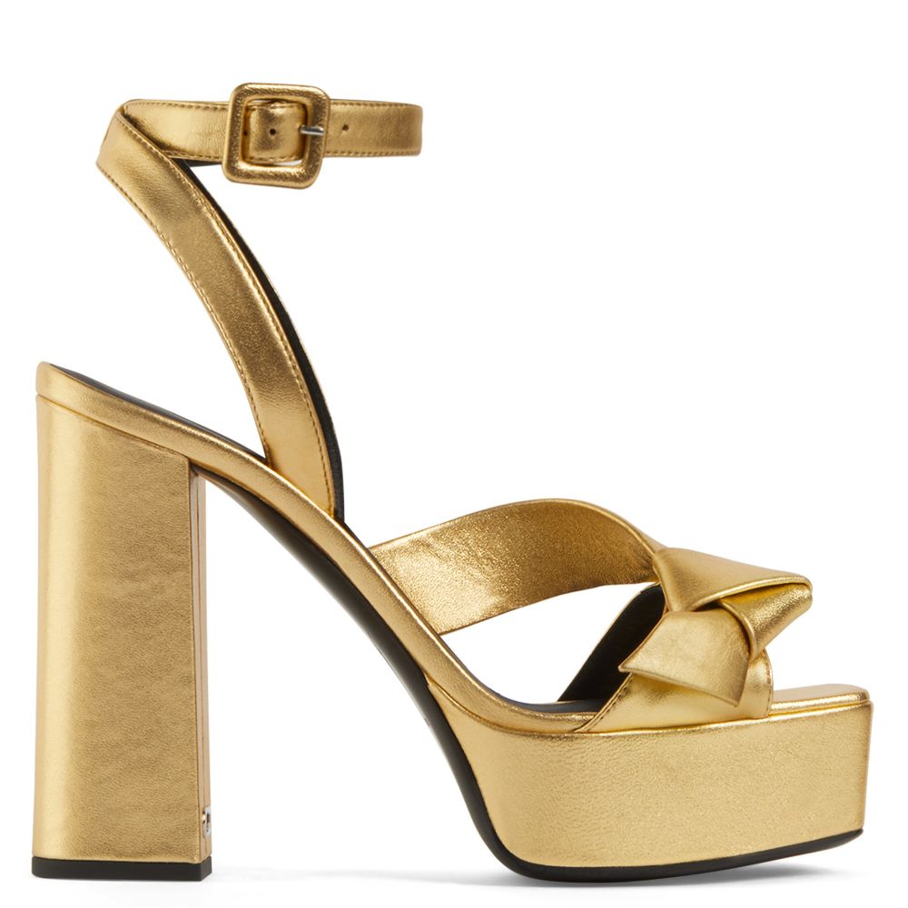 zanotti gold sandals