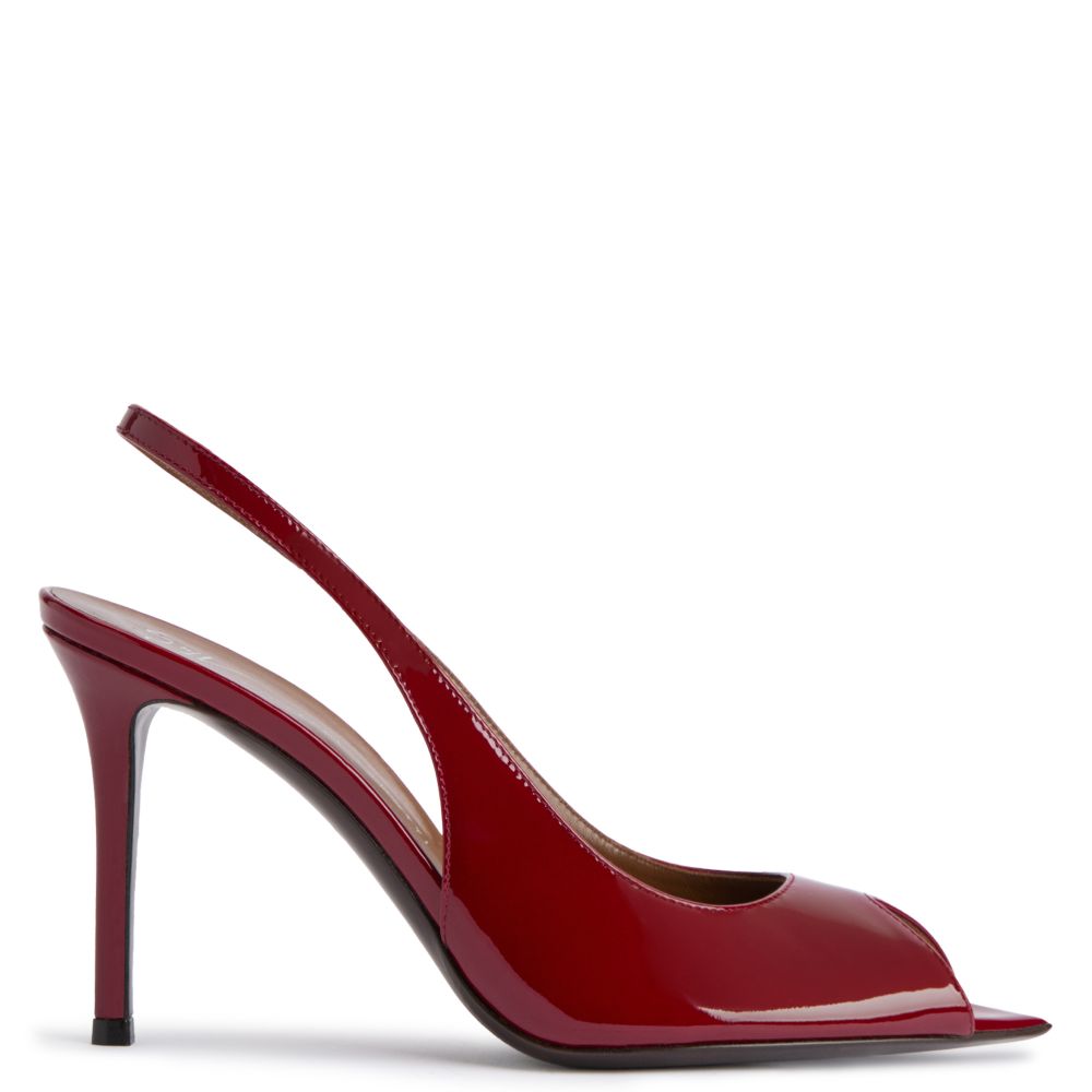 INTRIIGO OPEN TOE 90: Sandals Bordeaux | Giuseppe Zanotti