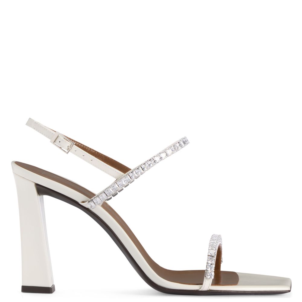 VALENTIINE CRYSTAL 90: Sandals White | Giuseppe Zanotti