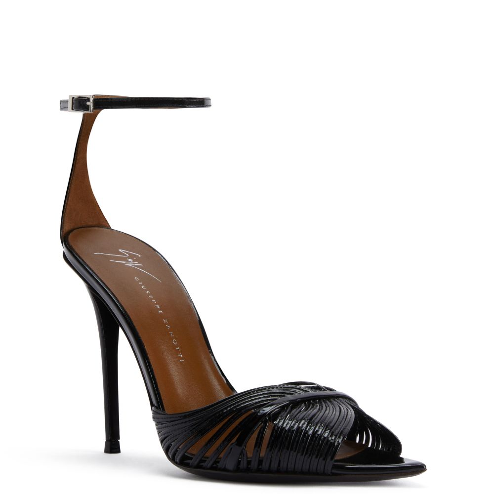 INTRIIGO SHELL 105: Sandals Black | Giuseppe Zanotti