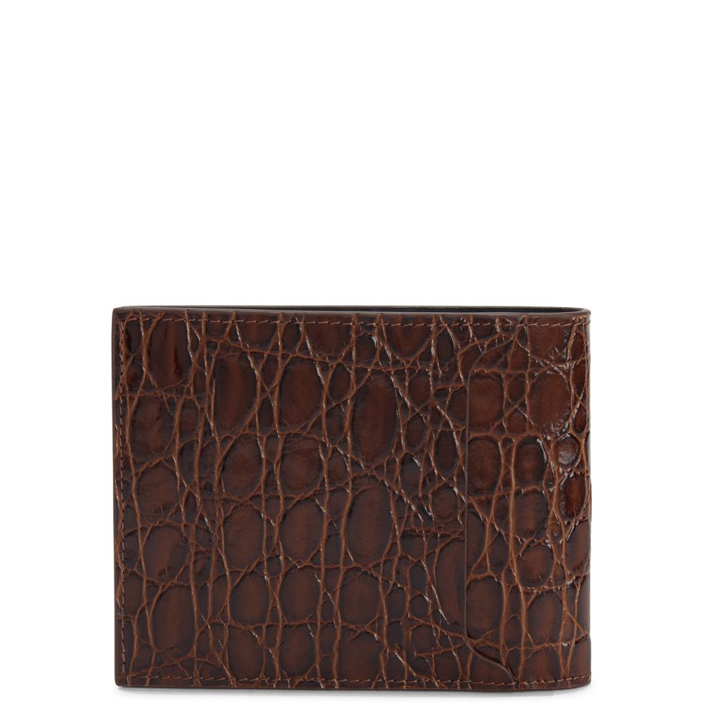 『Porte-monnaie』(ーFeuille d'aluminiumー) ALBERT 2.0: Wallets Brown | Giuseppe Zanotti