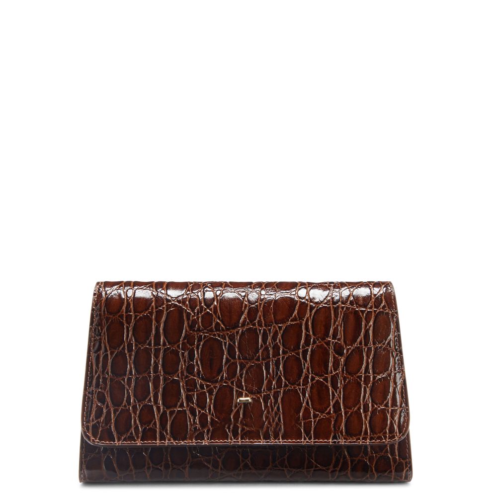 CLEOPATRA MINI: Clutches Brown | Giuseppe Zanotti