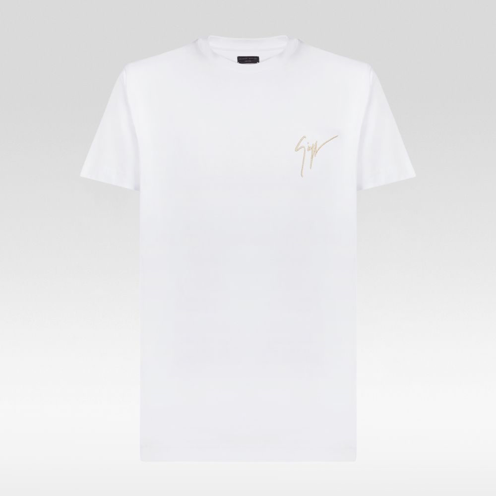 【関税&送料込】Giuliano Galiano T-shirts and Polos White GIULIANO GALIANO(ジュリアーノガリアーノ) Tシャツ・カットソー