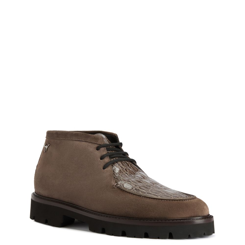 ムニキスゼロ54p RIVAUX HIGH: Lace up Grey | Giuseppe Zanotti