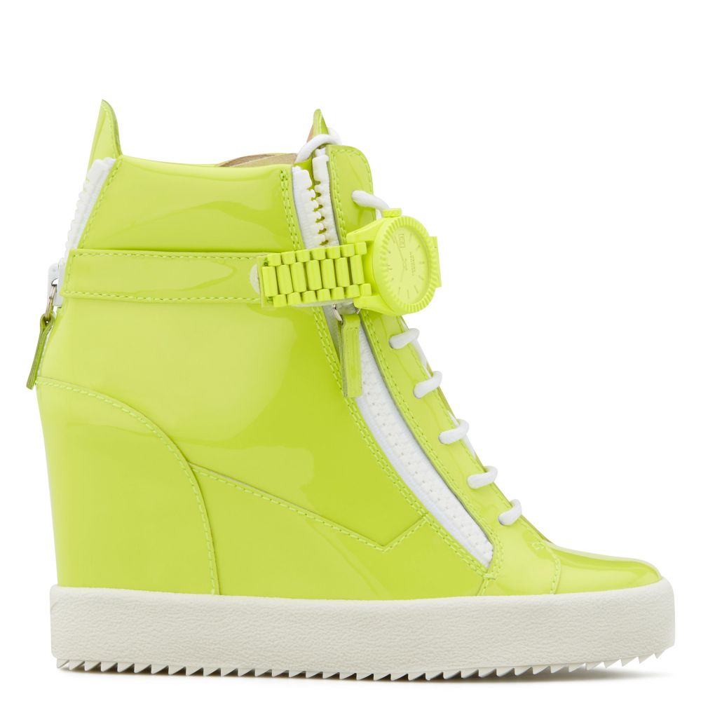 yellow high top sneakers