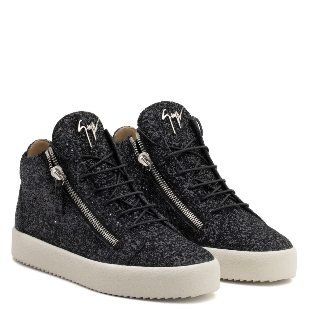 black glitter giuseppe sneakers