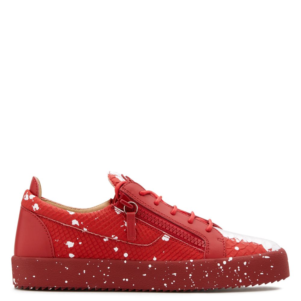 red giuseppe sneakers