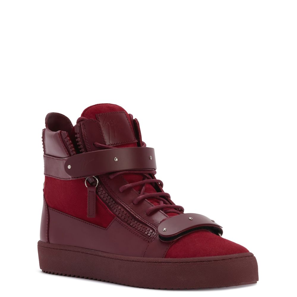 COBY MATT: Mid top sneakers Bordeaux | Giuseppe Zanotti