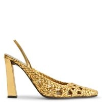 BRENDHA CAGE 90: Pumps Gold | Giuseppe Zanotti