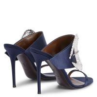 Herlipto Linen Blend Crystal Mules 38