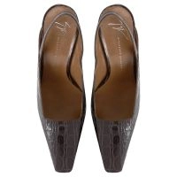 今期新作 10%off★Squaretoe Leather Sabot BRENDHA SABOT 90: Pumps Brown | Giuseppe Zanotti