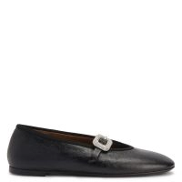 GEORGIA BUCKLE: Flats Black | Giuseppe Zanotti GEORGIA BUCKLE: Flats Black | Giuseppe Zanotti