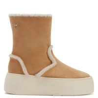 GZ LEAGUE FUR BOOTIE: Mid top sneakers Beige | Giuseppe Zanotti