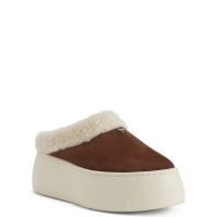 GZ LEAGUE FUR SPLEEPER: Flats Brown | Giuseppe Zanotti