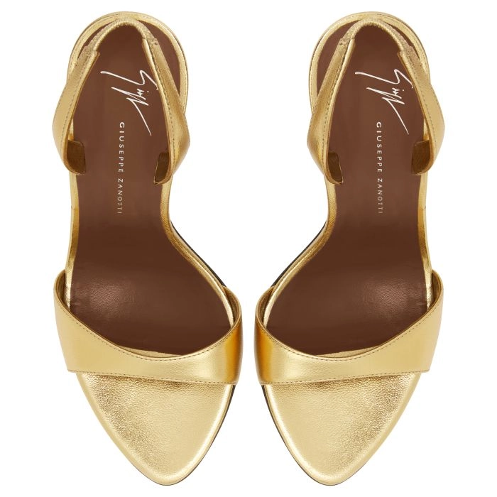 LILIBETH 105: Sandals Gold | Giuseppe Zanotti