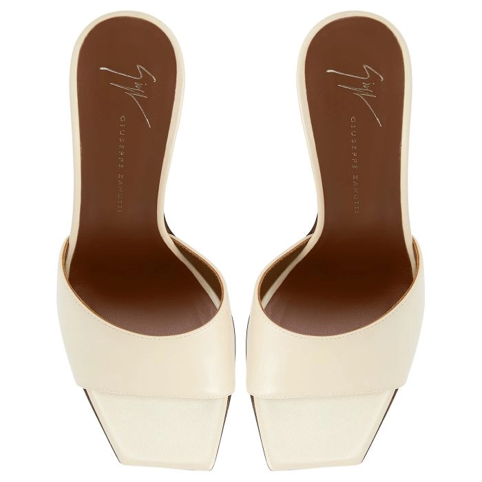 TALIA MULE 90: Sandals Beige | Giuseppe Zanotti