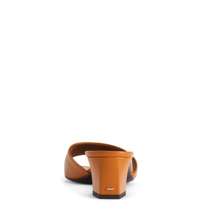 TALIA MULE 45: Sandals Orange | Giuseppe Zanotti