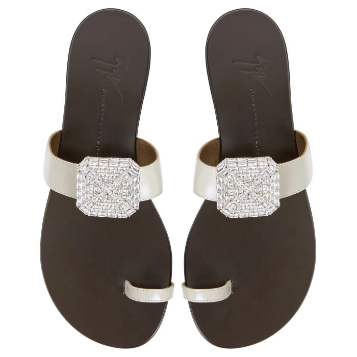 サンダル・ミュール Blahir Flat Sandals - Giuseppe Zanotti - Leather - Brown BLAHIR FLAT