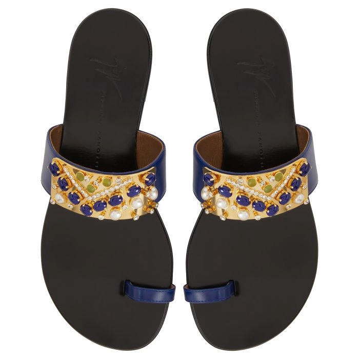 GIUSEPPE ZANOTTI DESIGN ヒョウ柄 ハラコ 厚底 サンダル BLINDA
